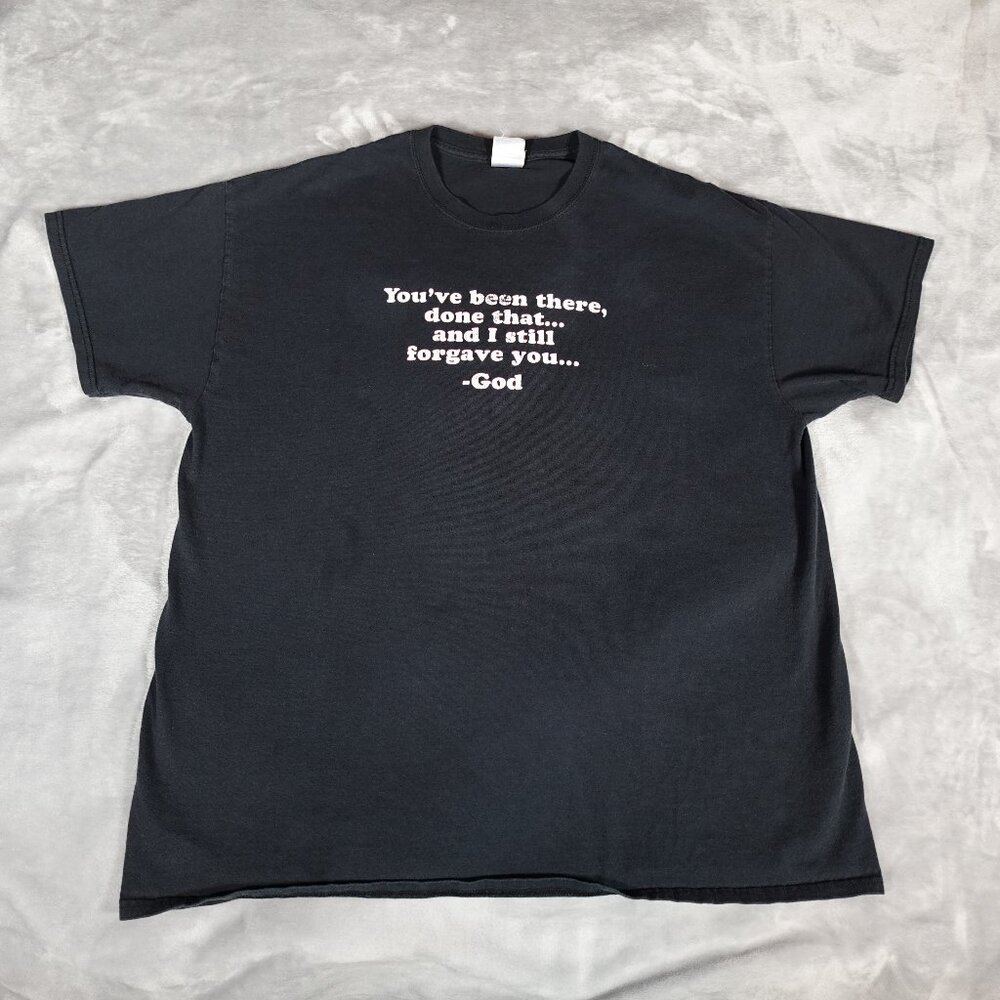 Vintage You’ve Been There Done That God T Shirt Mens XL Faded Black READ - Picture 2 of 8